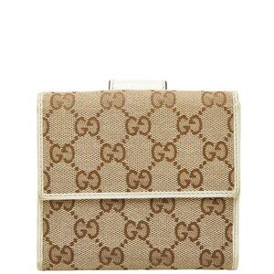 Gucci GG Canvas Beige Ivory Canvas Leather